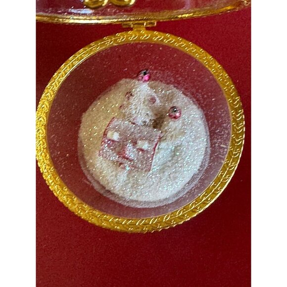 Vintage Glass Snowman Ornament Open Front Winter Scene Inside Christmas Decor - Picture 6 of 8